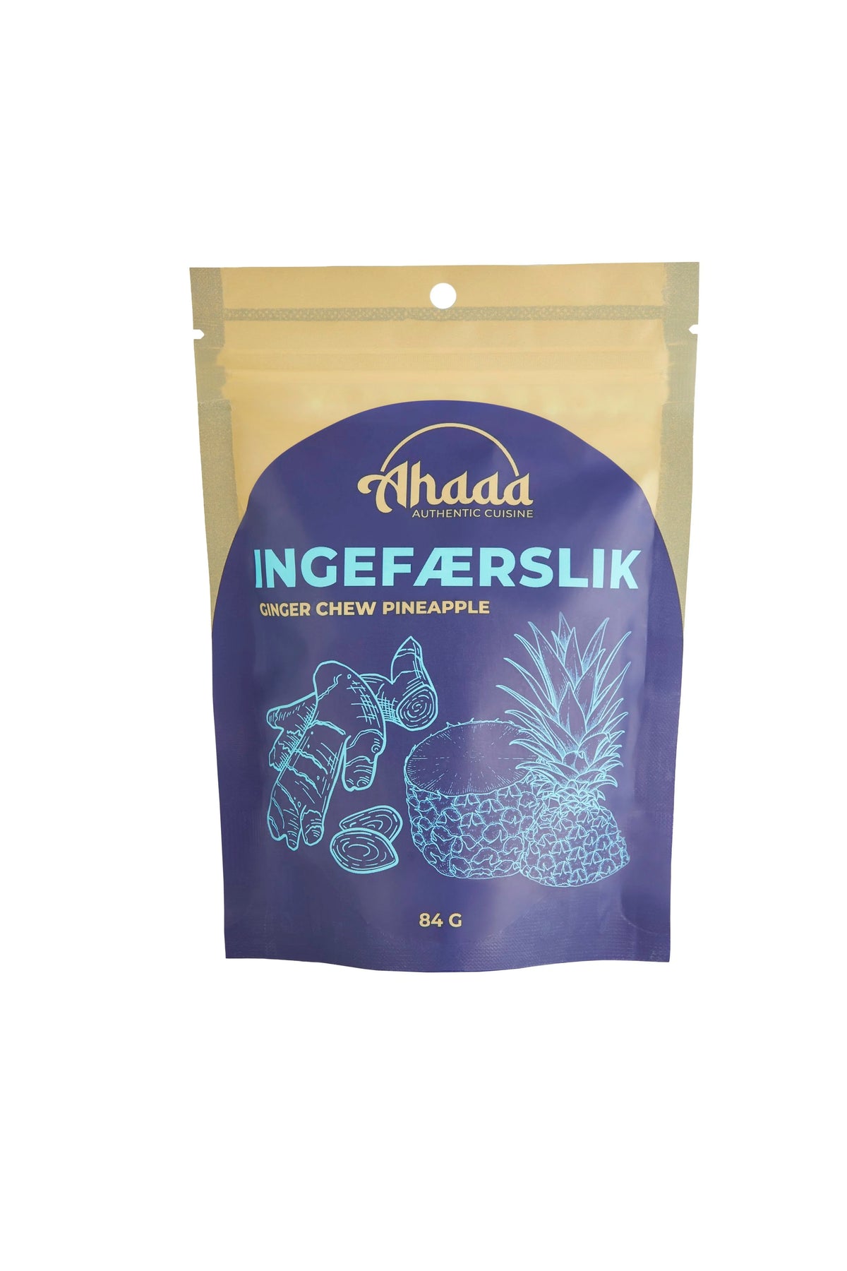 Ahaaa ingefærslik pineapple 84g