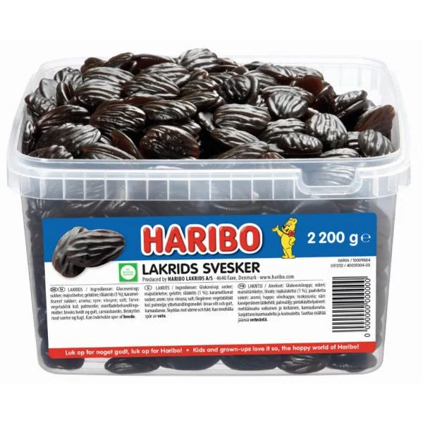 Haribo lakrids svesker 4kg