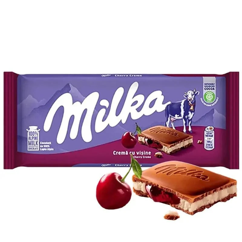Milka cherry creme 100gX25