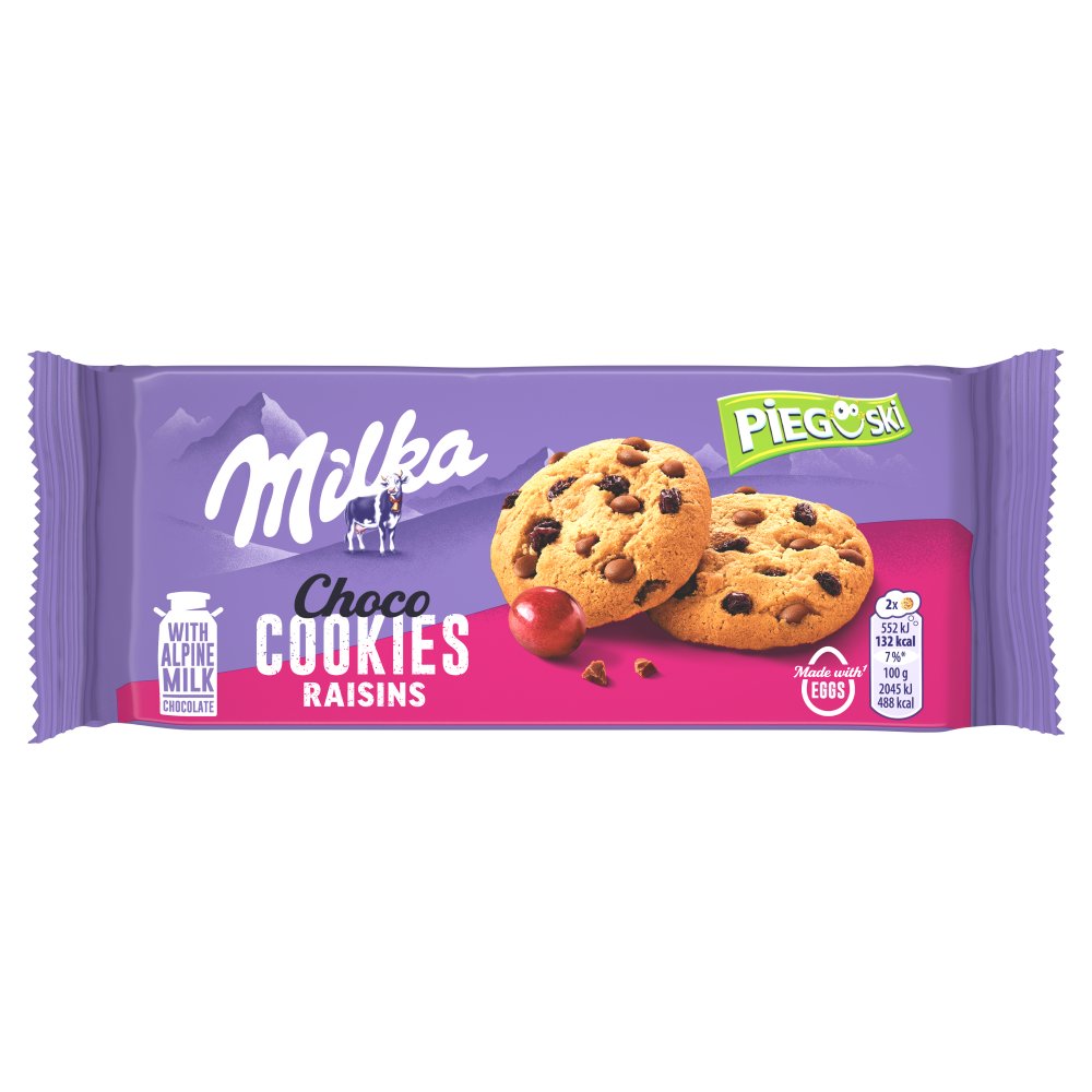 Milka choco cookie raisins 135g