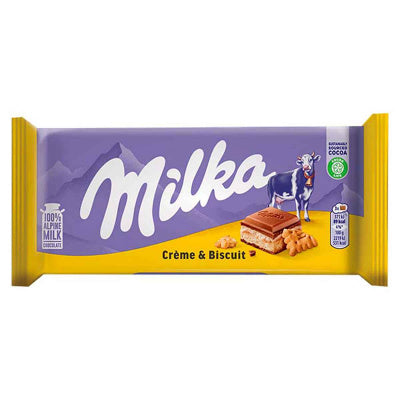Milka cream&biscuit 18X100g