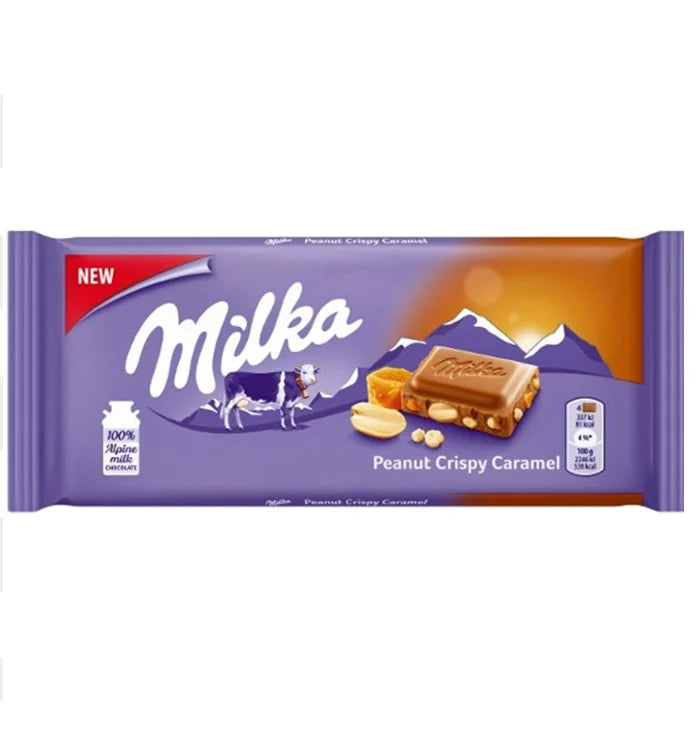 Milka peanut crispy caramel 24X90g