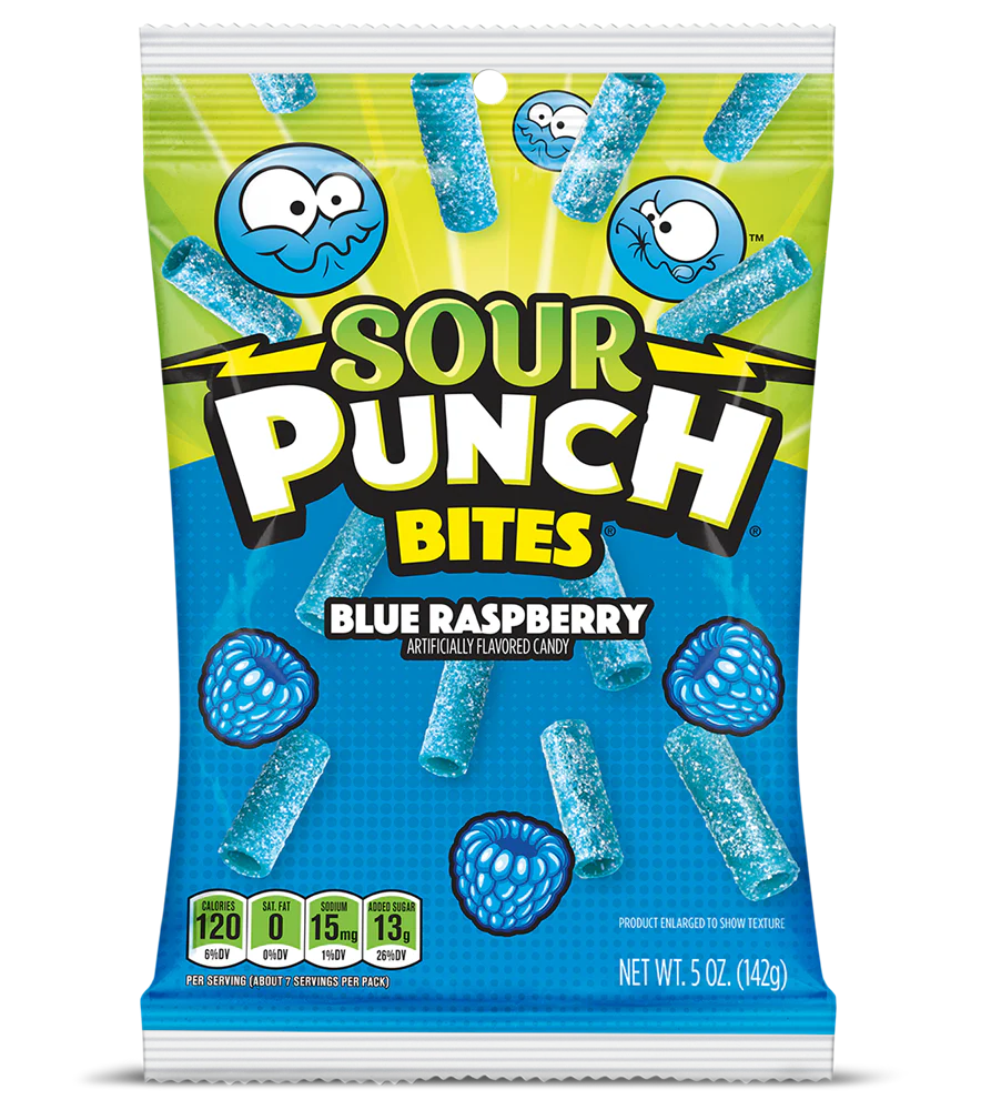 Sour Punch Bites Blue Raspberry 12 x 142 g